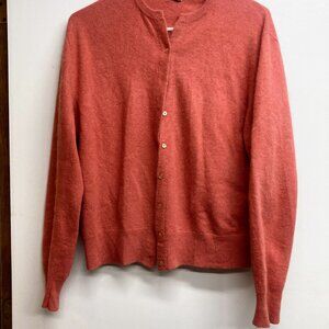 Vintage Italian cashmere cardigan in coral